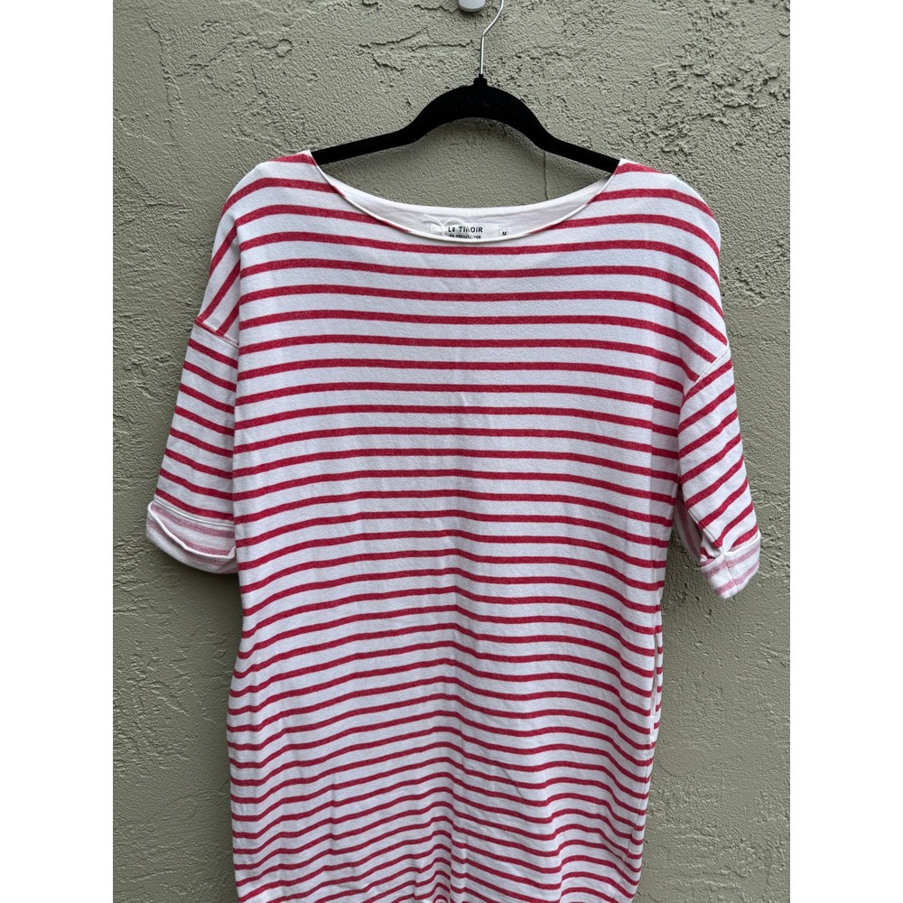 Le Tiroir de DRESSTERIOR Red White Striped T-Shirt Dress MEDIUM Nautical - Picture 2 of 7